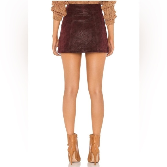 Free People Ari Wrap Skirt Wine size 12 NWT - Picture 5 of 8